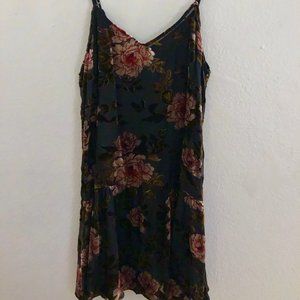 Velvet slip dress